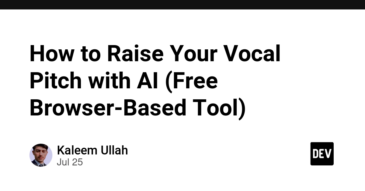 How to Raise Your Vocal Pitch with AI (Free Browser-Based Tool)