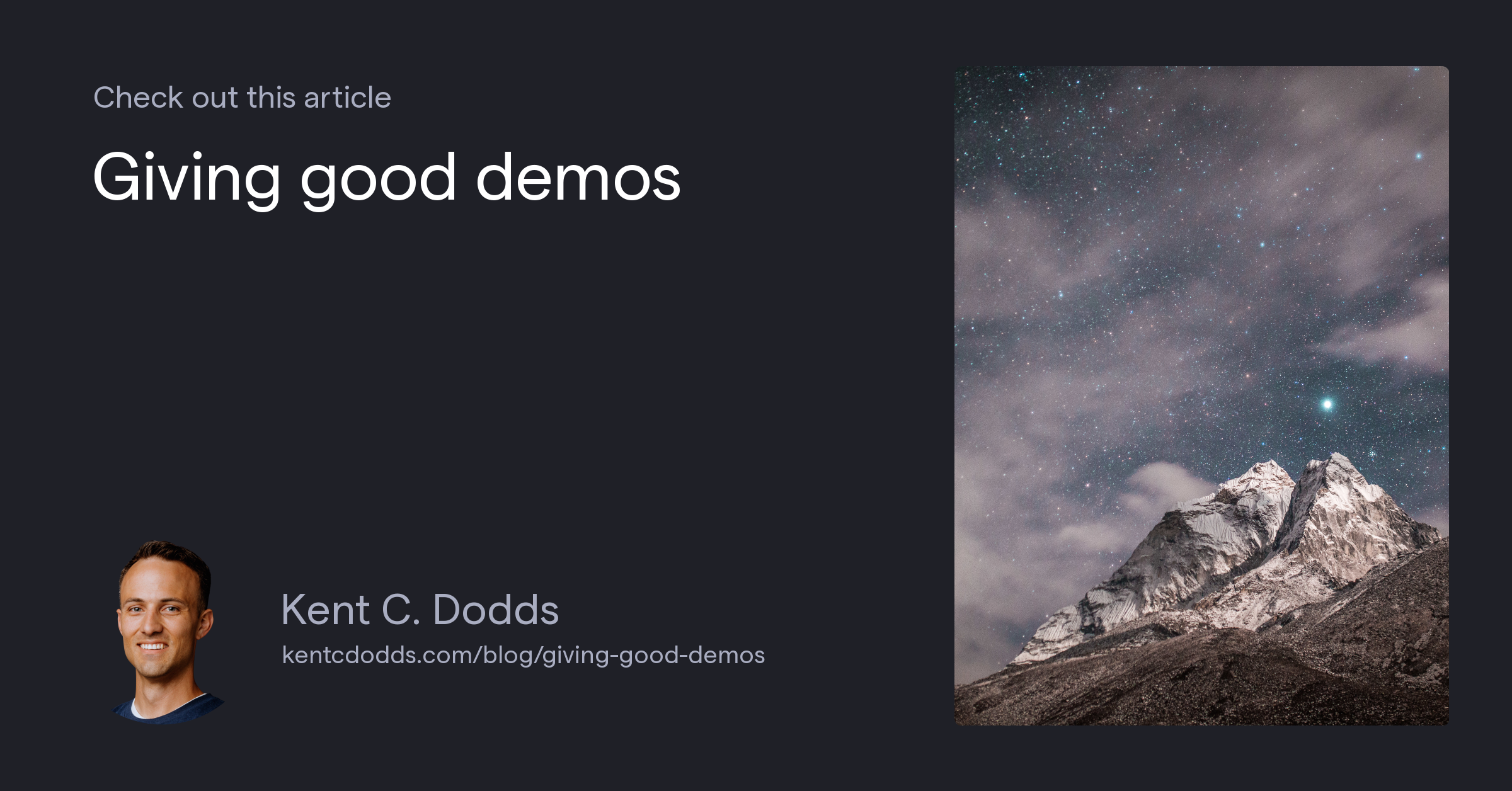 Giving good demos