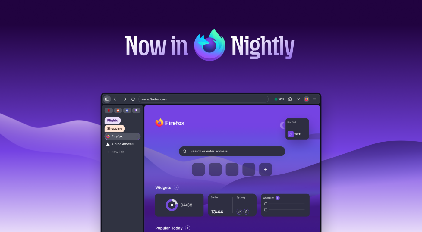 Try the New Firefox Design in Nightly