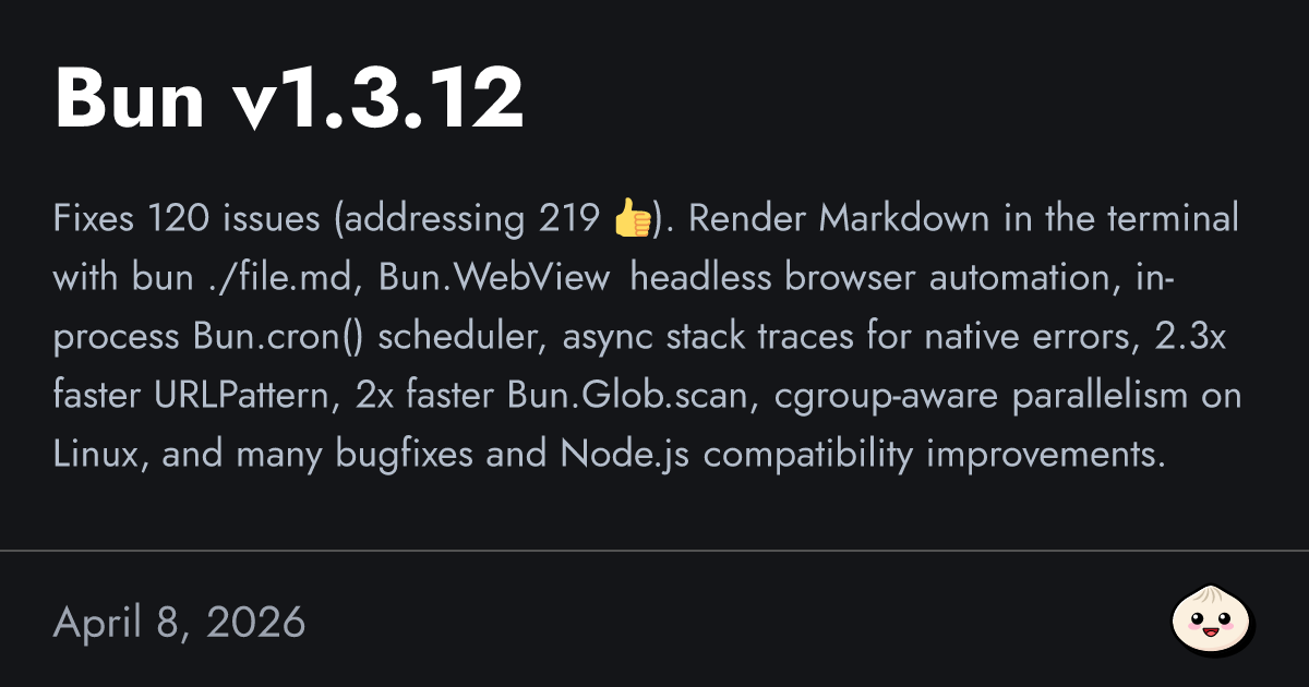 Bun v1.3.12