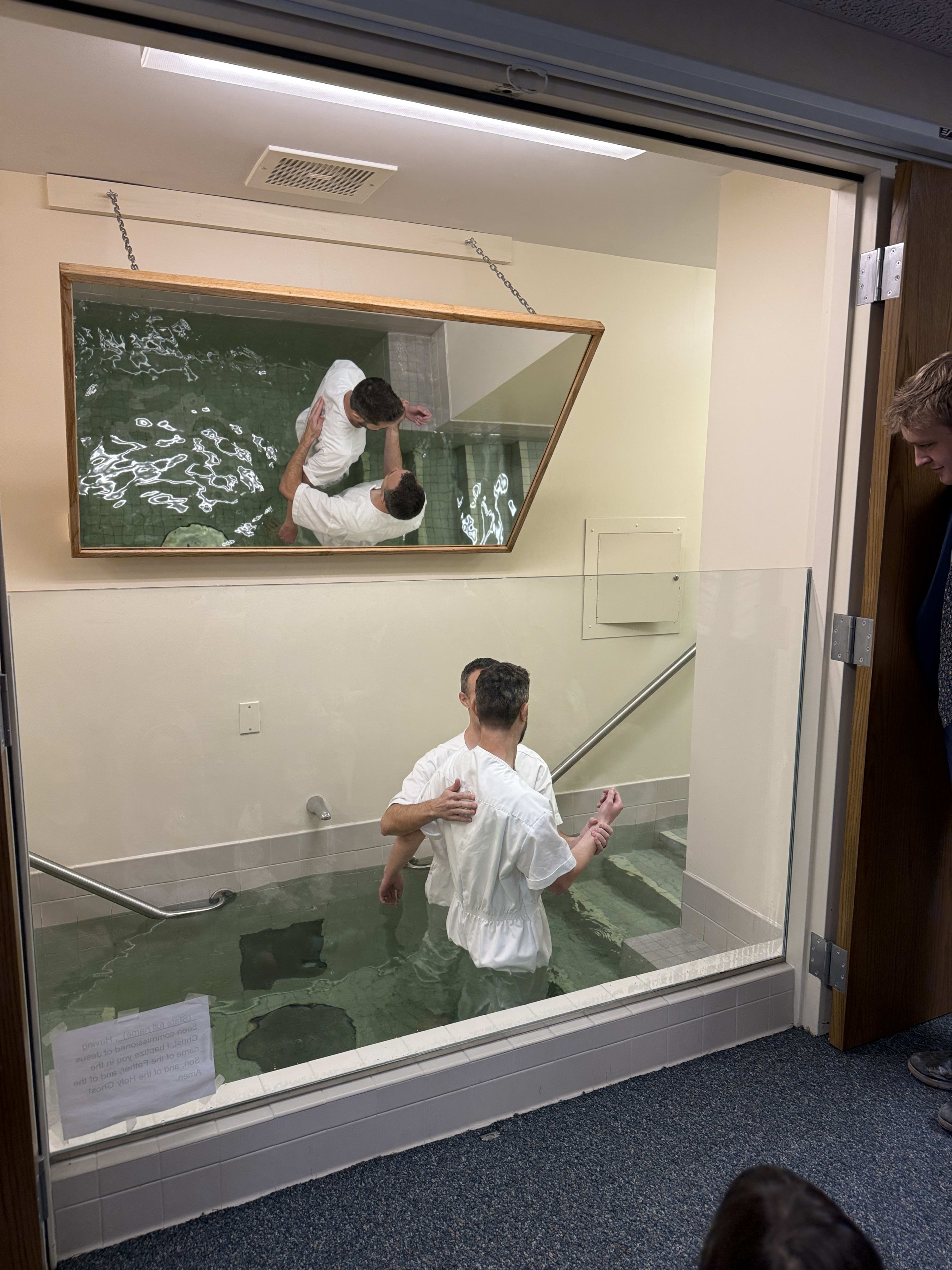 Jeremiah being baptized