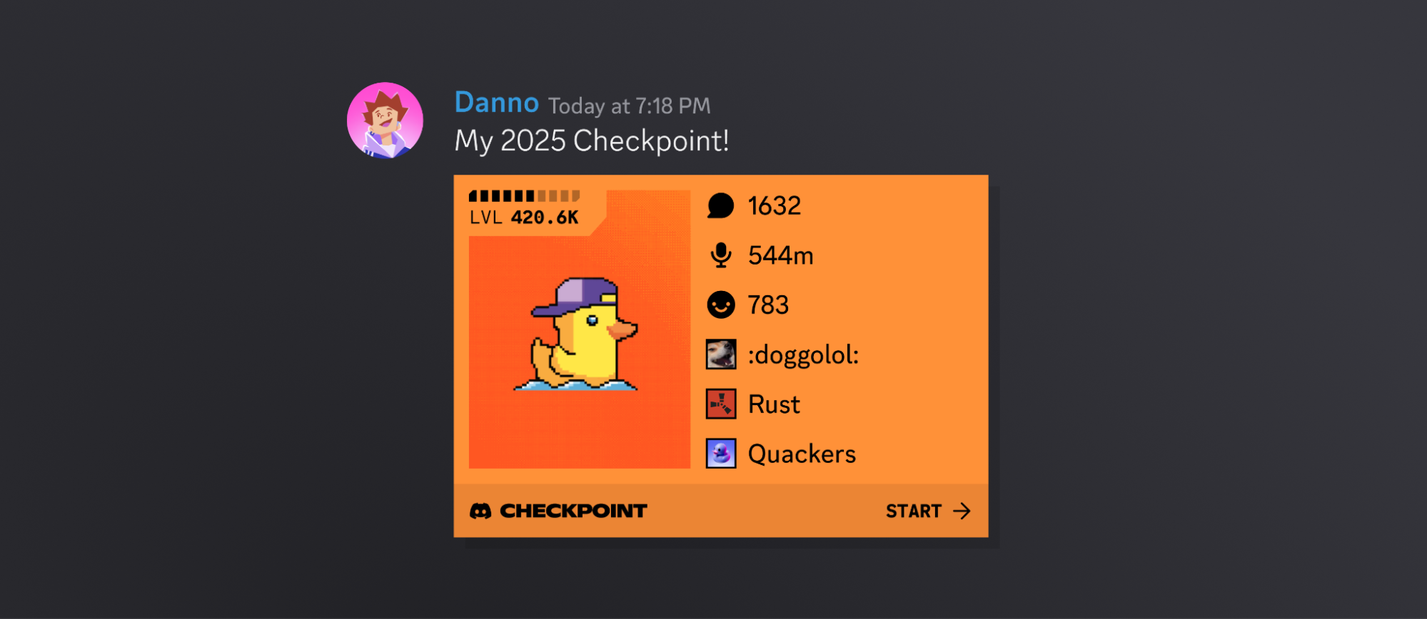 A preview of the Checkpoint chat embed.