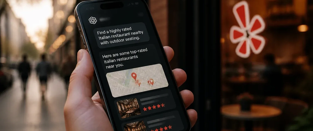 Cover image for Yelp's OpenAI Agreement Sets Up ChatGPT Local Discovery With Reviews and Business Data