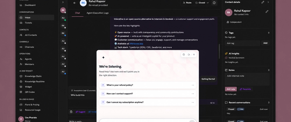 Cover image for I’m Building an Open-Source Alternative to Intercom’s AI Assistant