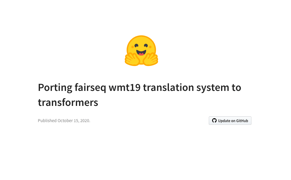 Porting fairseq wmt19 translation system to transformers