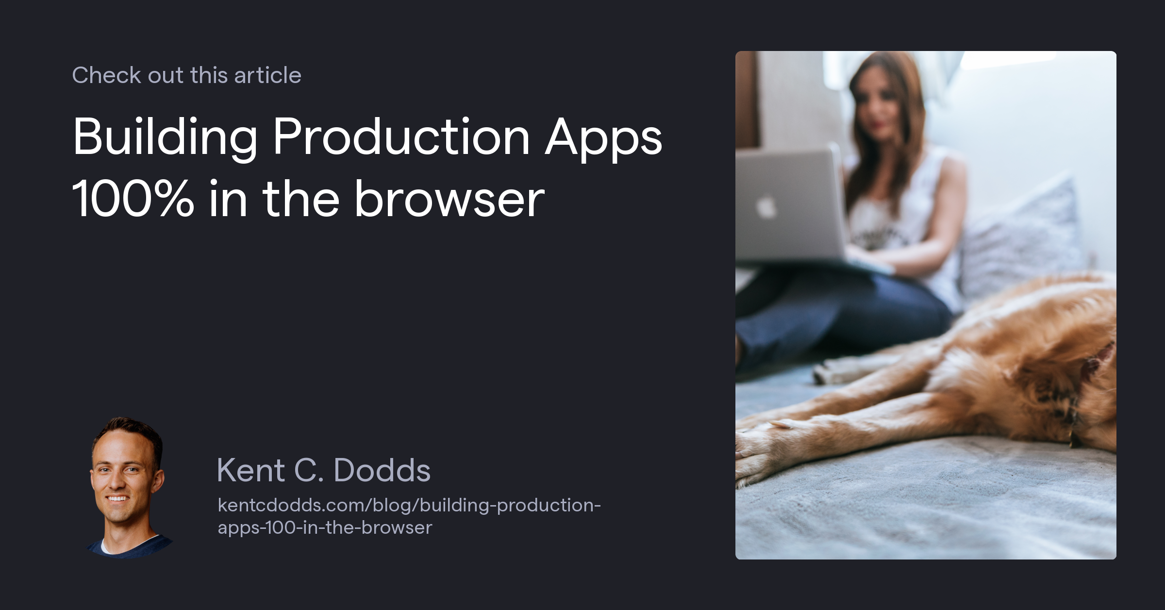 Building Production Apps 100% in the browser
