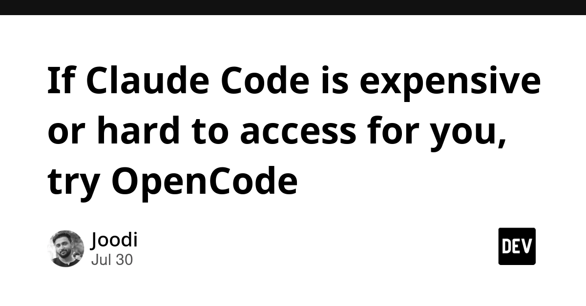 If Claude Code is expensive or hard to access for you, try OpenCode