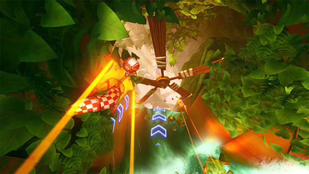 A screenshot from Freefall Racers