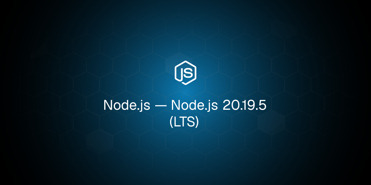 Node.js 20.19.5 (LTS)