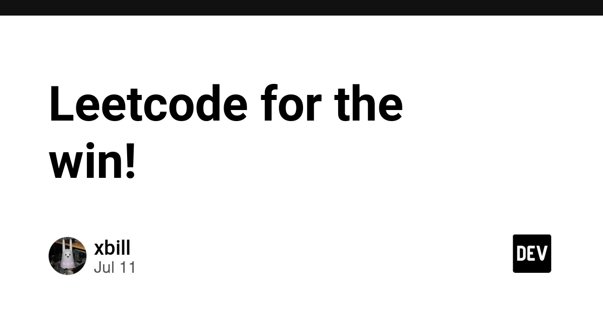 Leetcode for the win!