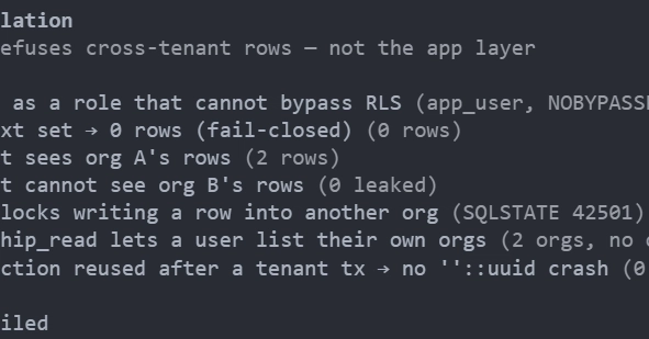 Postgres RLS multi-tenancy: two traps that silently disable your policies