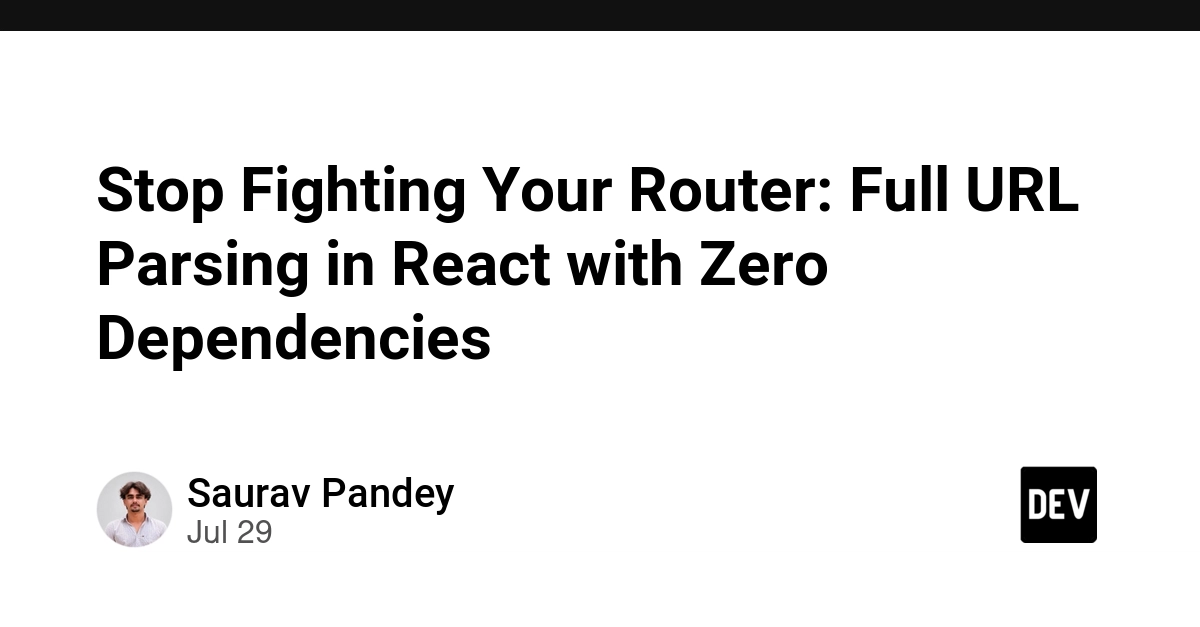 Stop Fighting Your Router: Full URL Parsing in React with Zero Dependencies