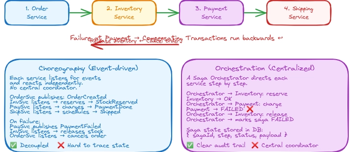 Cover image for Data Consistency in Microservices — Saga Pattern