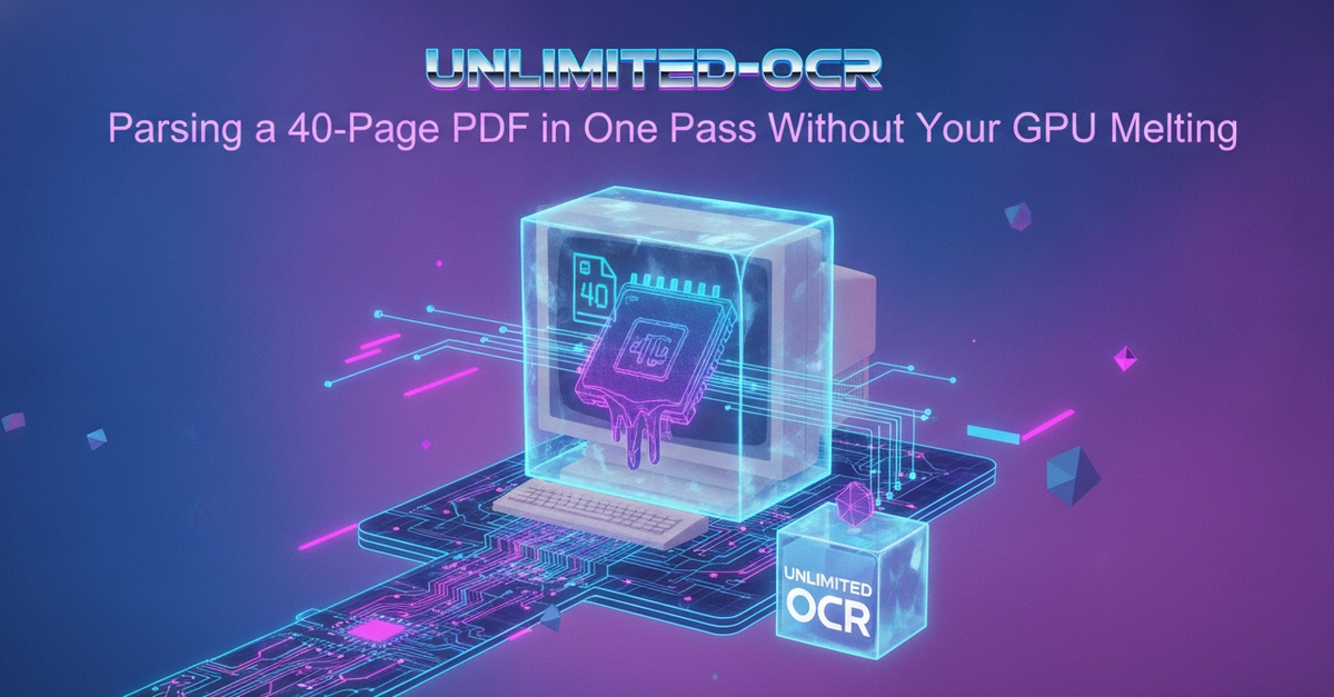 Unlimited-OCR: Parsing a 40-Page PDF in One Pass Without Your GPU Melting