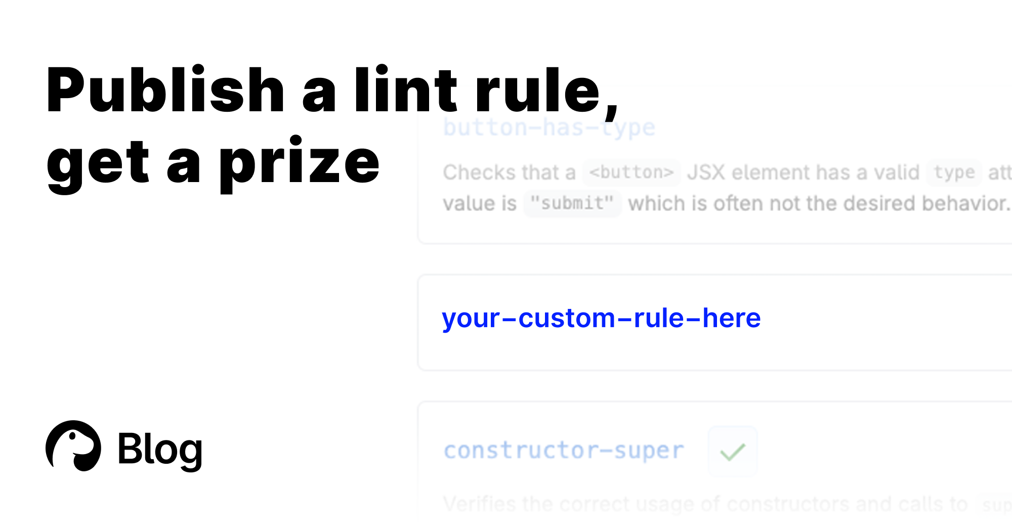 Publish a lint rule, get a prize