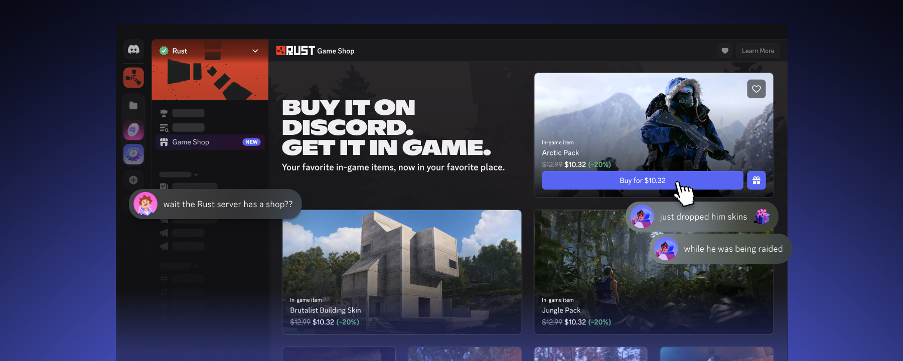 Stock Up in the New Rust Shop! Enjoy a Discord-Only 20% Sale on Most Items until 5/21