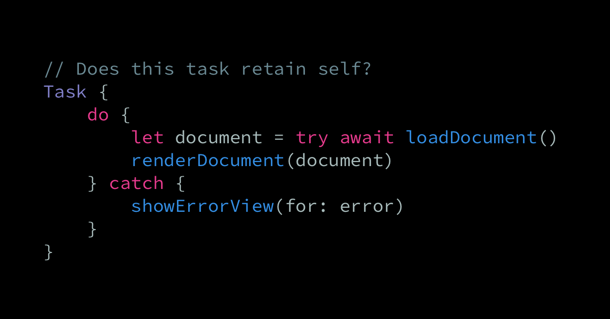 Memory management when using async/await in Swift