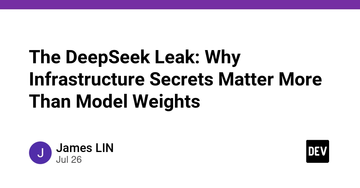 The DeepSeek Leak: Why Infrastructure Secrets Matter More Than Model Weights