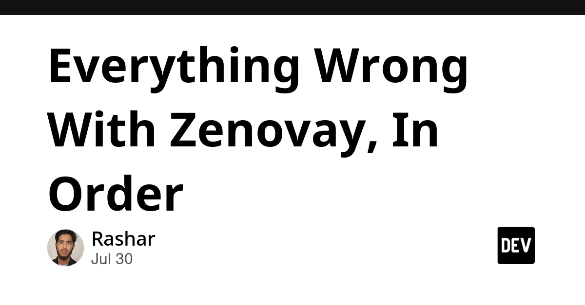 Everything Wrong With Zenovay, In Order