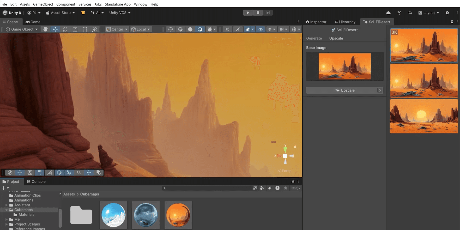 Generating a cubemap asset