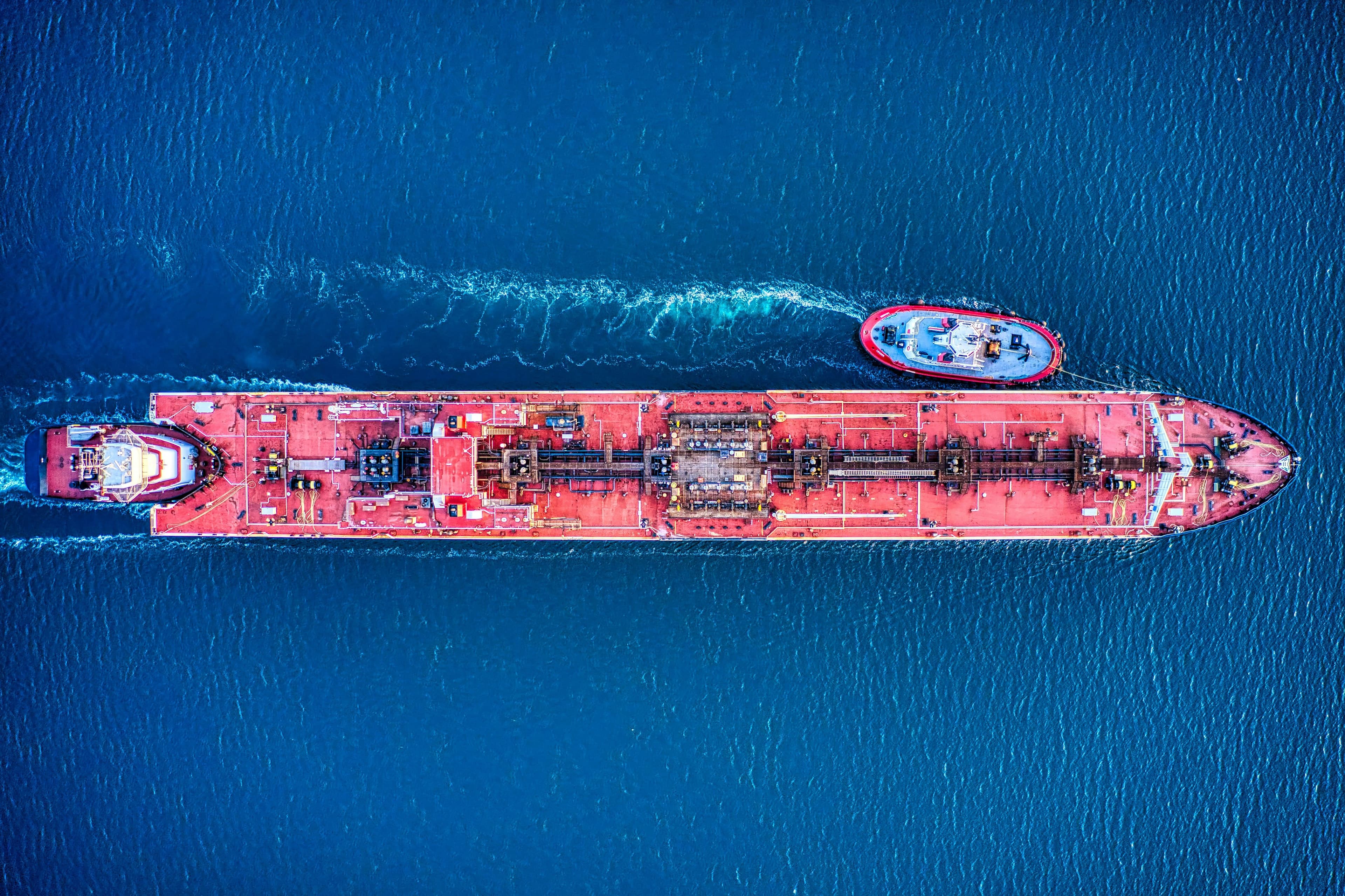 Oil tanker viewed from above. (Venti Views/Unsplash)