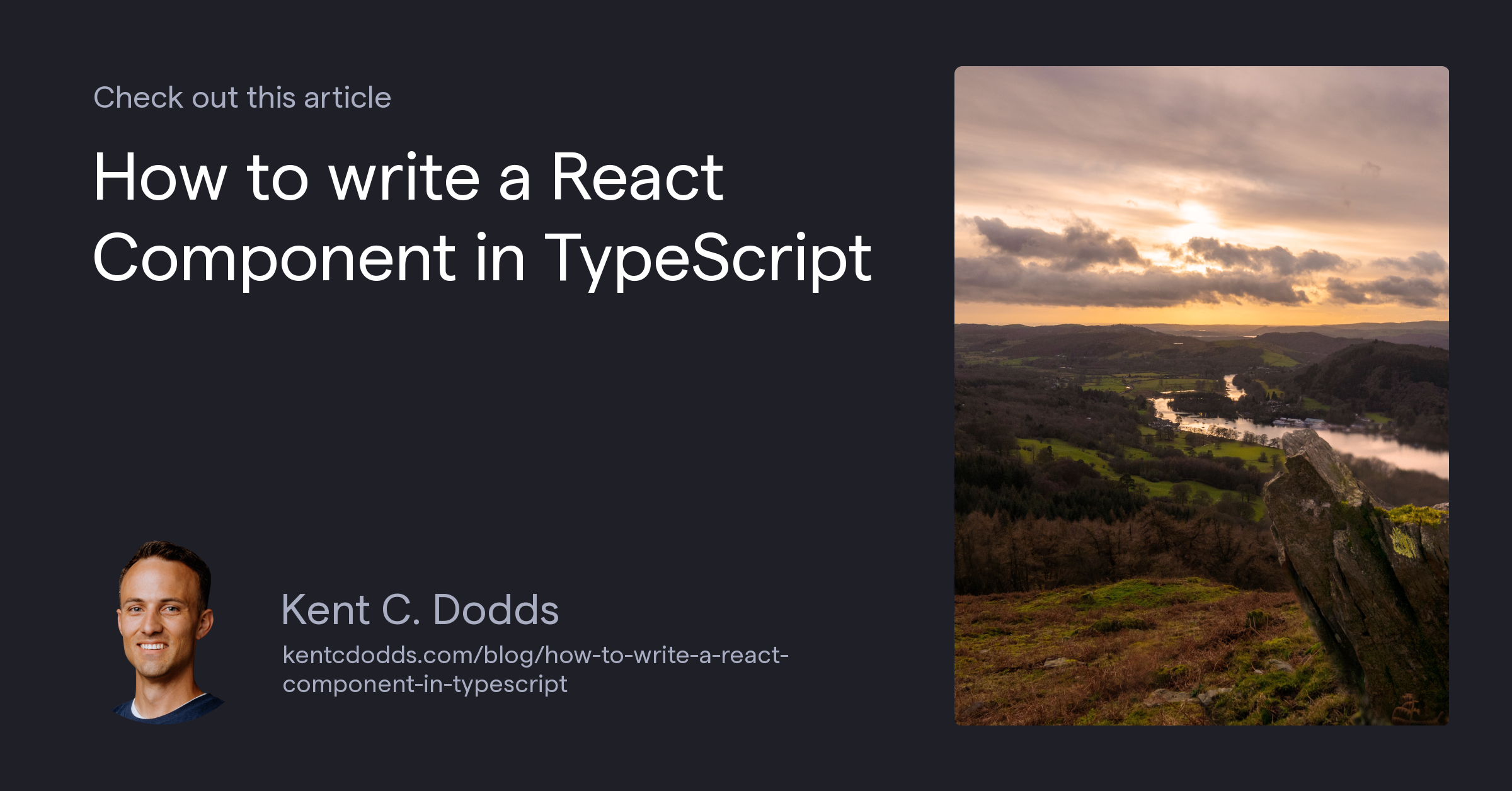 How to write a React Component in TypeScript