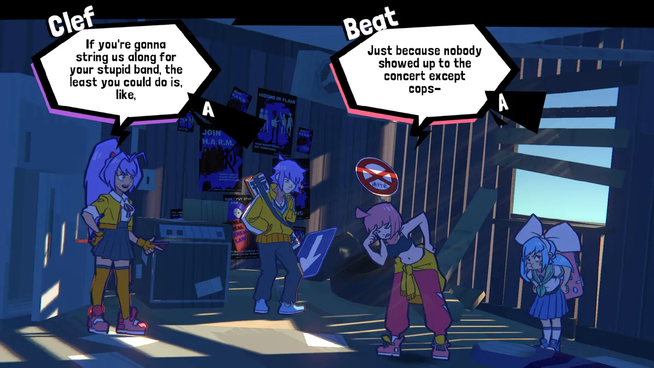 Two characters argue in UNBEATABLE.