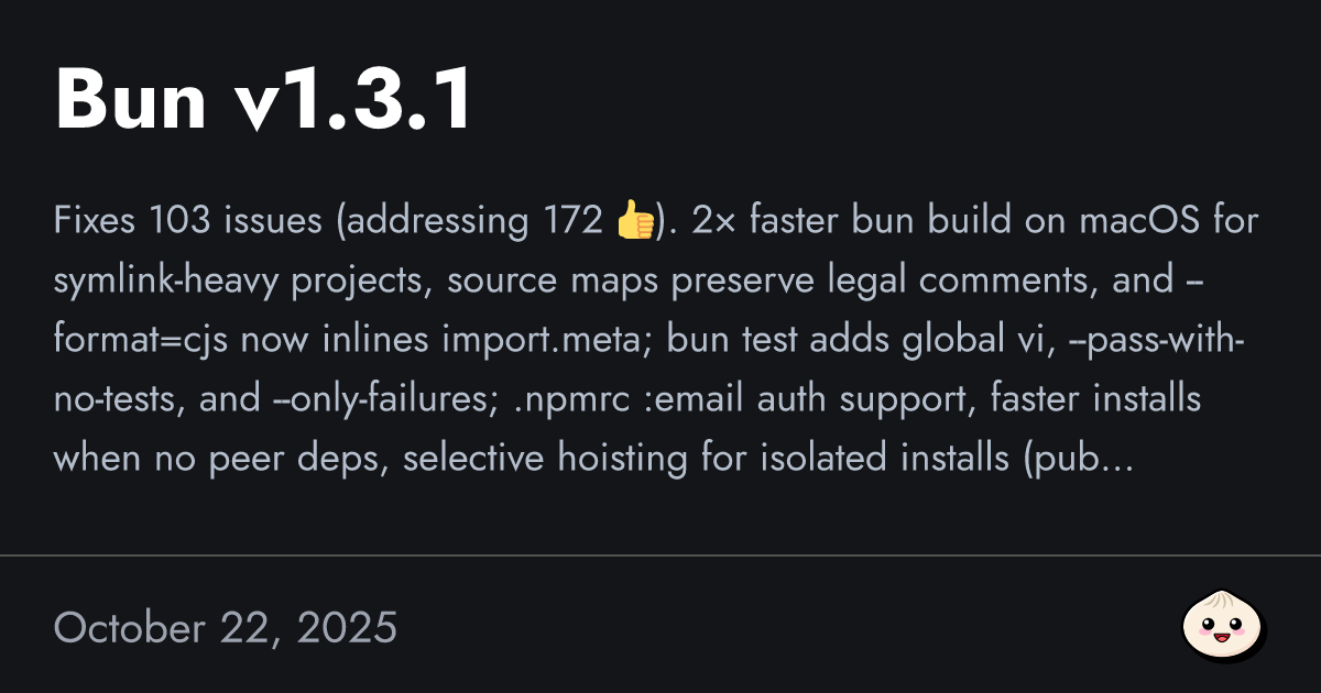 Bun v1.3.1
