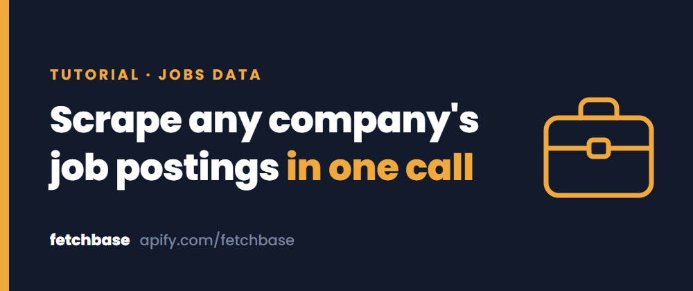 Cover image for Scrape any company's job postings — Greenhouse, Lever & Ashby, with one API call