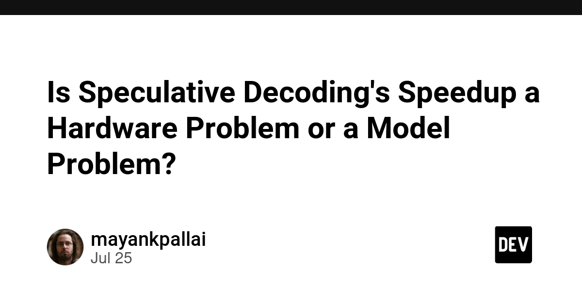 Is Speculative Decoding's Speedup a Hardware Problem or a Model Problem?