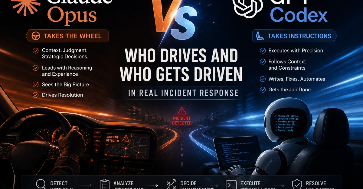 Claude Opus vs GPT Codex: Who Drives and Who Gets Driven in Real Incident Response