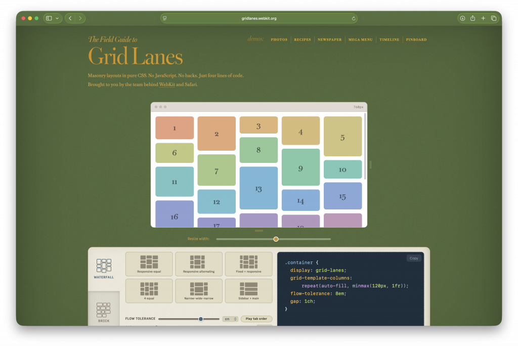 Introducing the Field Guide to Grid Lanes