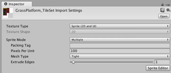 Image setting image for Sprite Mode
