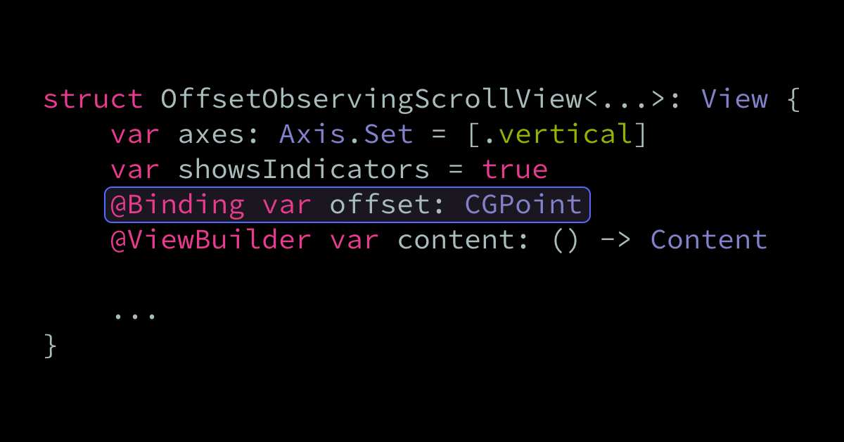 Observing the content offset of a SwiftUI ScrollView