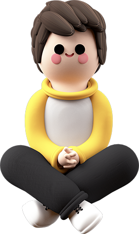 A 3D representation of Josh, rendered in a playful clay style