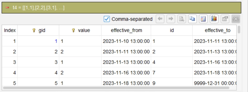 Calculate the effective end timestamp