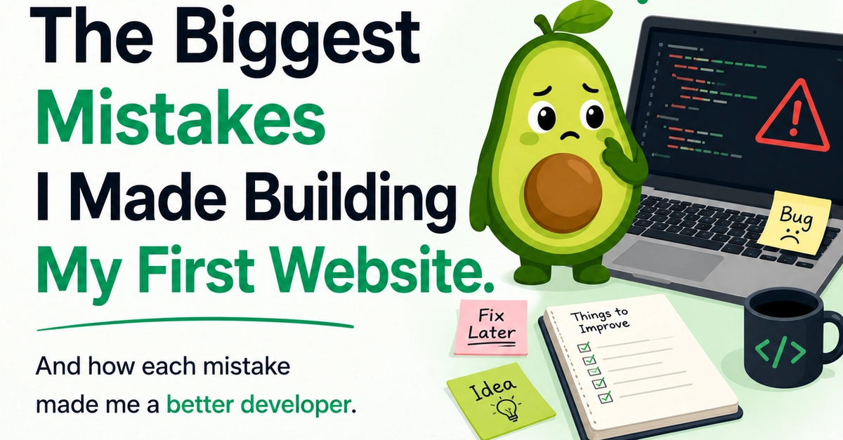 5 of the biggest mistakes i made in my first project.