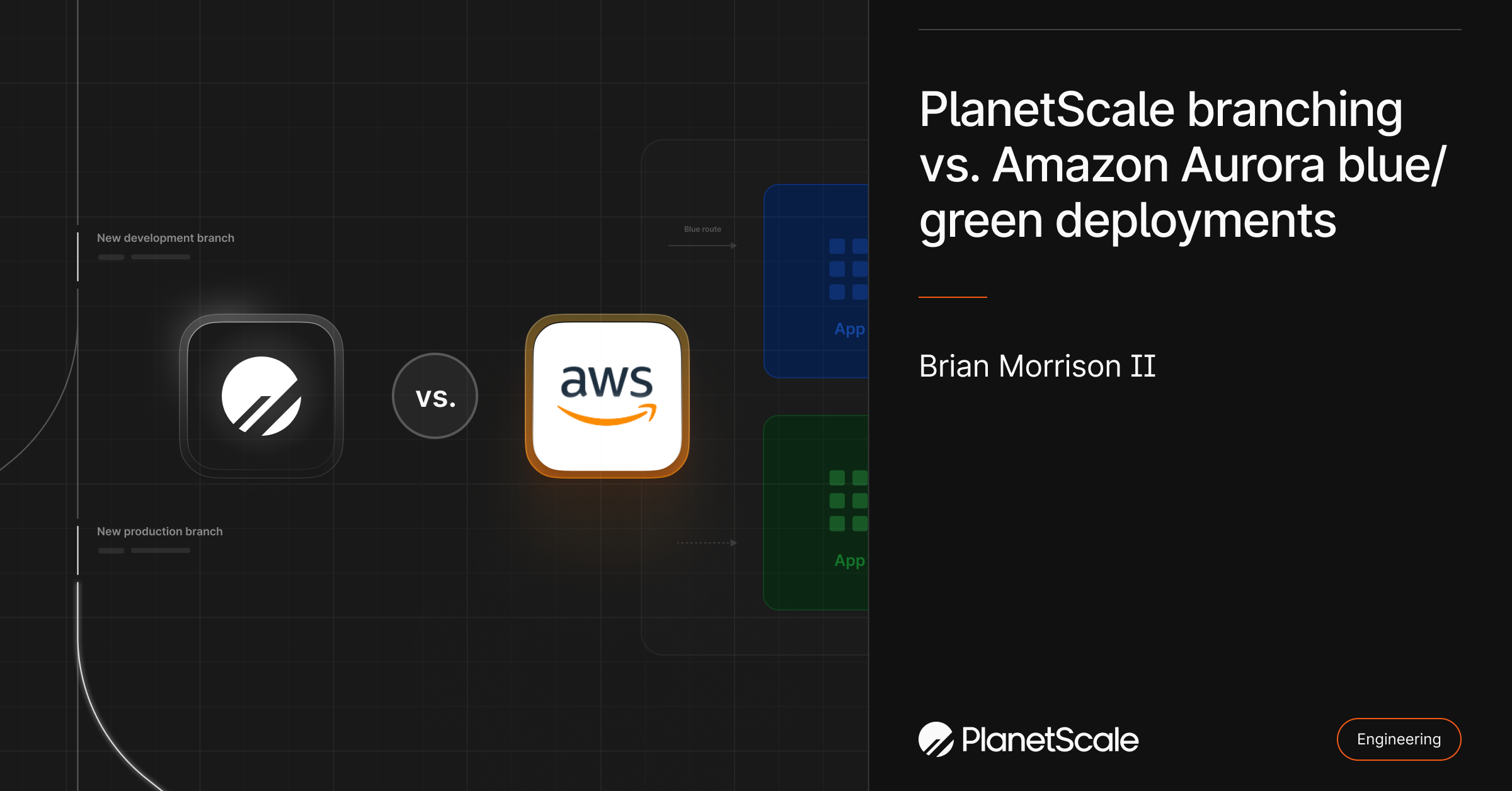 PlanetScale branching vs. Amazon Aurora blue/green deployments
