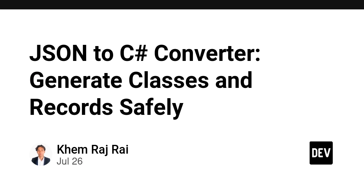 JSON to C# Converter: Generate Classes and Records Safely