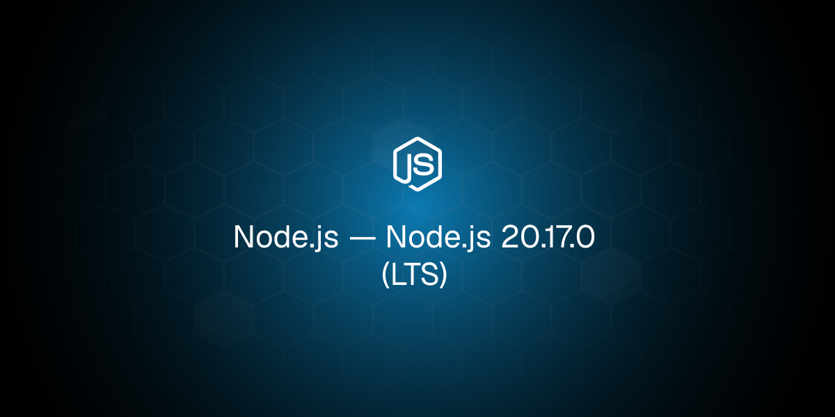 Node.js 20.17.0 (LTS)
