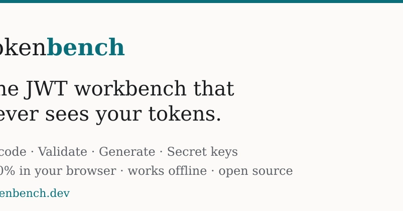 Every JWT debugger tells you not to paste real tokens. So I built one where it doesn't matter.