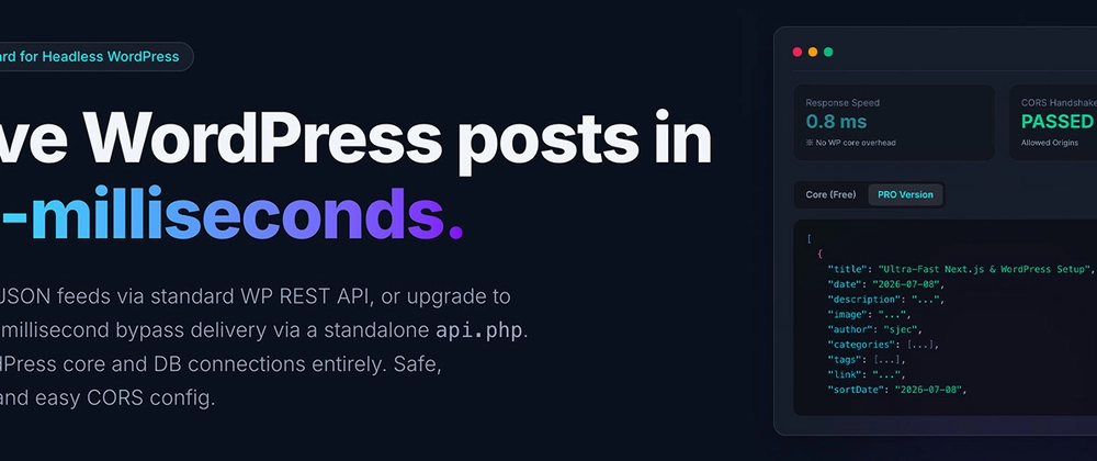 Cover image for Bypass WordPress Database: How to Fetch Static JSON with Zero-Config CORS