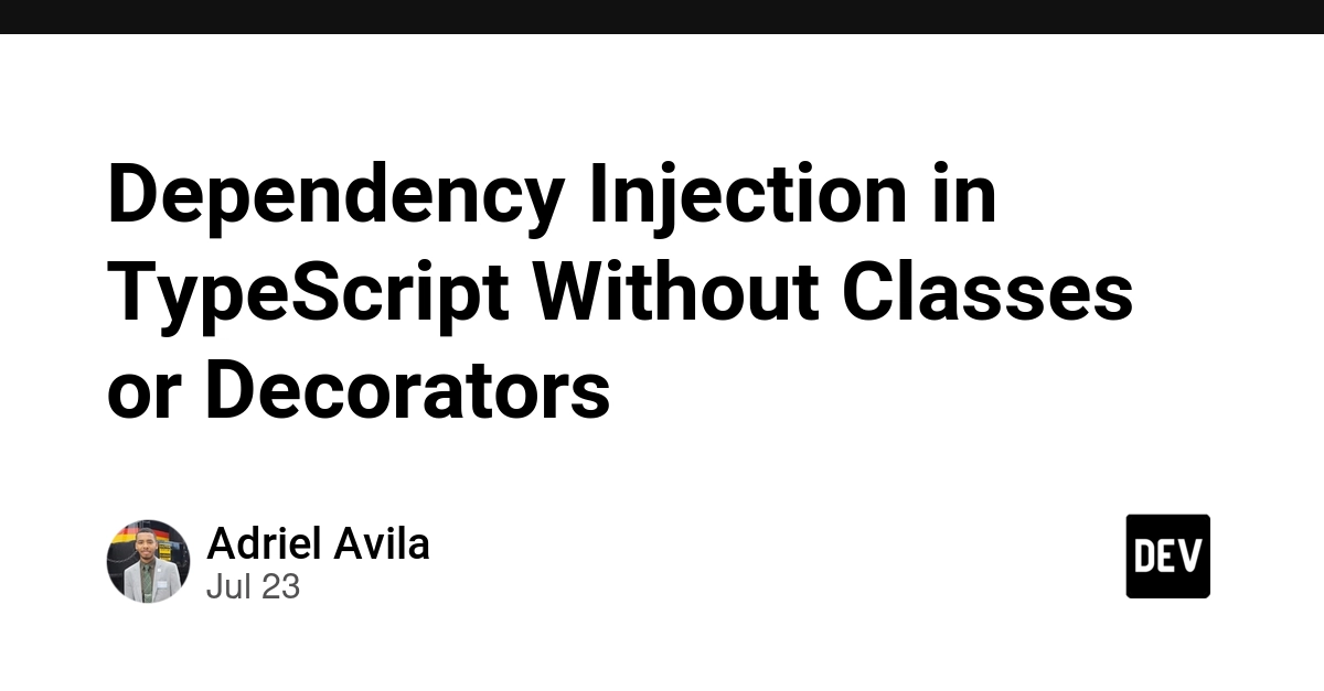 Dependency Injection in TypeScript Without Classes or Decorators