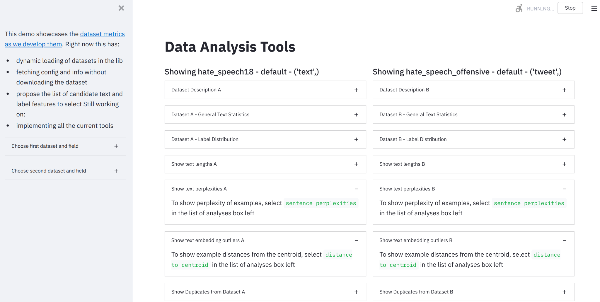 Introducing the Data Measurements Tool: an Interactive Tool for Looking at Datasets