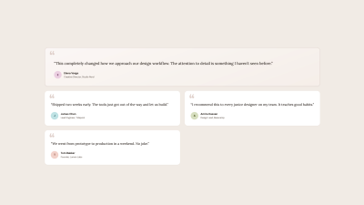 Testimonials before