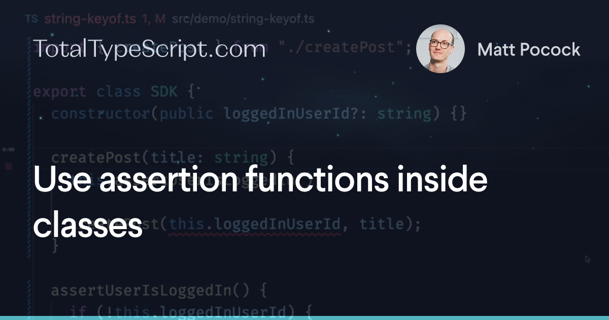 Use assertion functions inside classes (tip)