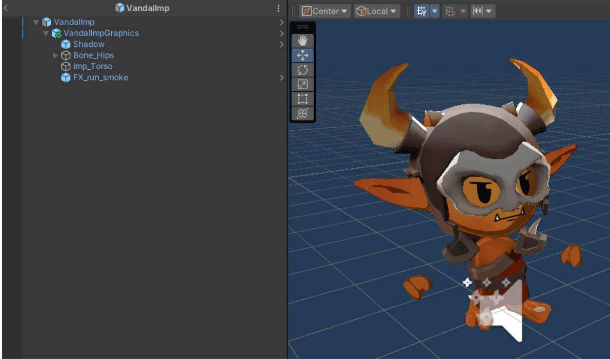 Separation of concerns in a Boss Room character.
