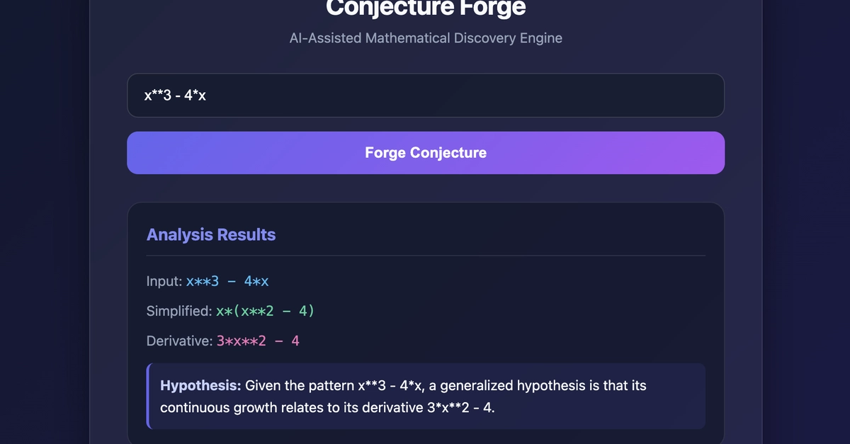 Building Conjecture Forge: An Open-Source AI-Assisted Mathematical Discovery Engine