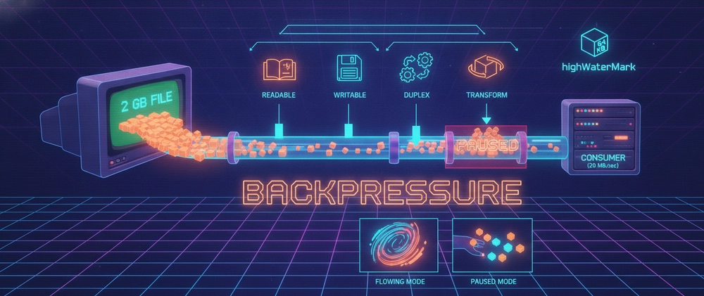 Cover image for 🚀 Day 12 of My Node.js Learning Journey: Mastering Streams & Backpressure 📂⚡