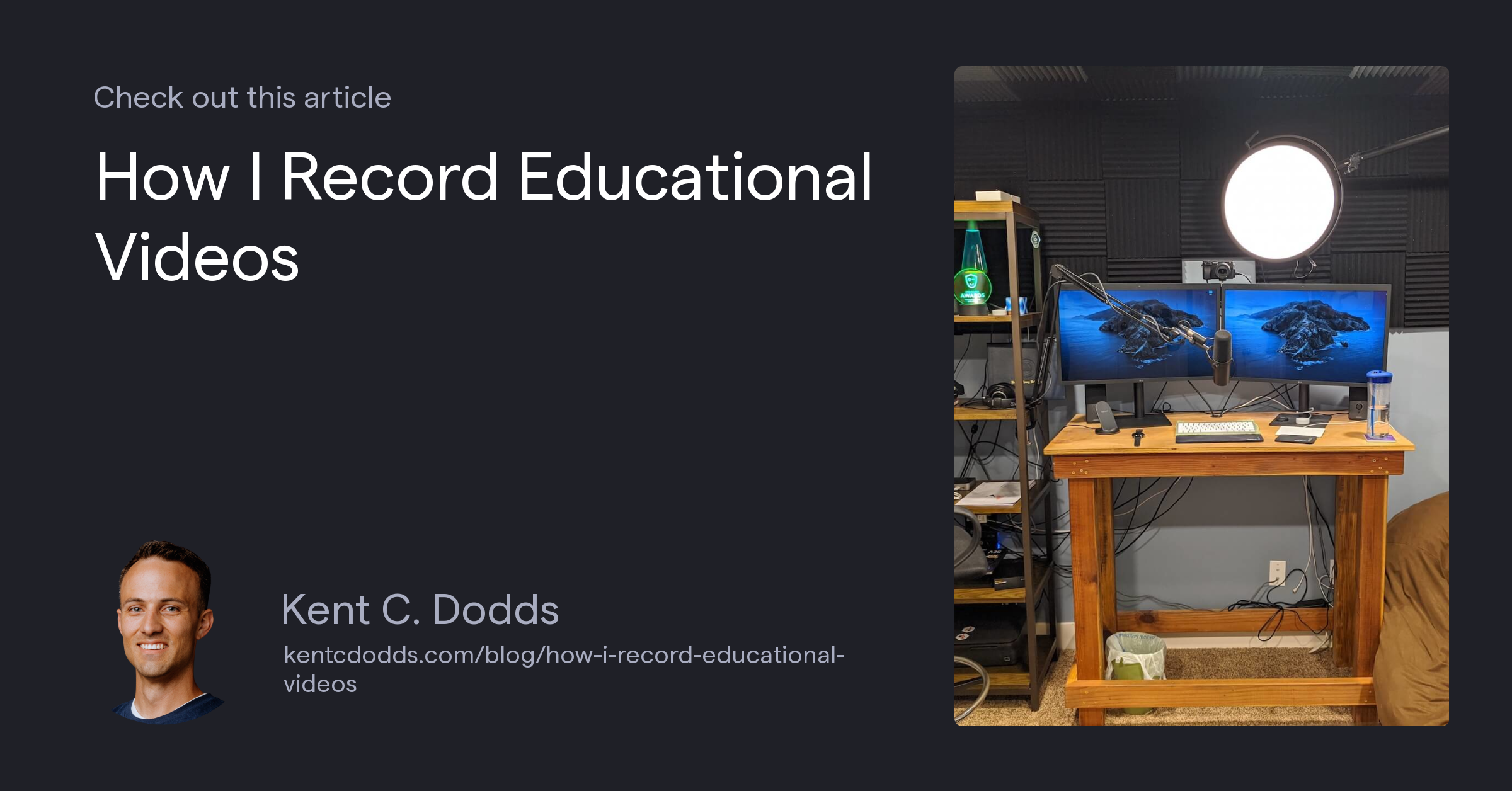 How I Record Educational Videos